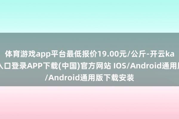 体育游戏app平台最低报价19.00元/公斤-开云kaiyun登录入口登录APP下载(中国)官方网站 IOS/Android通用版下载安装