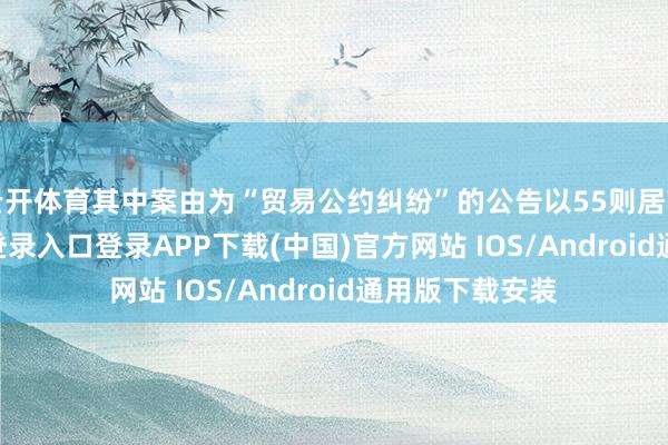 云开体育其中案由为“贸易公约纠纷”的公告以55则居首-开云kaiyun登录入口登录APP下载(中国)官方网站 IOS/Android通用版下载安装