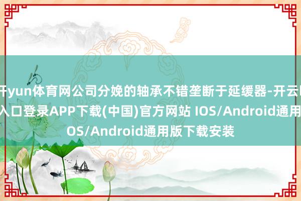 开yun体育网公司分娩的轴承不错垄断于延缓器-开云kaiyun登录入口登录APP下载(中国)官方网站 IOS/Android通用版下载安装