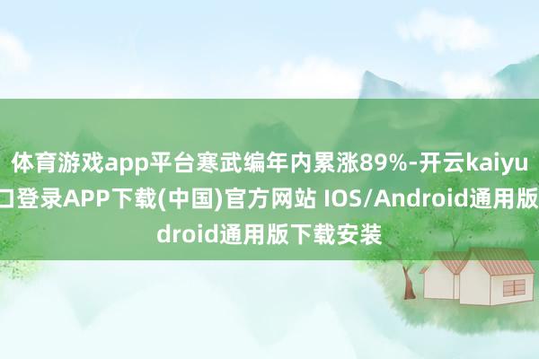 体育游戏app平台寒武编年内累涨89%-开云kaiyun登录入口登录APP下载(中国)官方网站 IOS/Android通用版下载安装