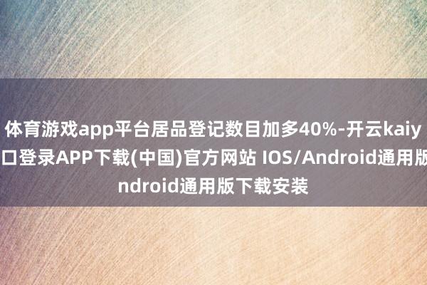 体育游戏app平台居品登记数目加多40%-开云kaiyun登录入口登录APP下载(中国)官方网站 IOS/Android通用版下载安装