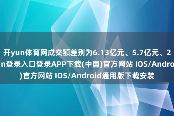 开yun体育网成交额差别为6.13亿元、5.7亿元、2.6亿元-开云kaiyun登录入口登录APP下载(中国)官方网站 IOS/Android通用版下载安装
