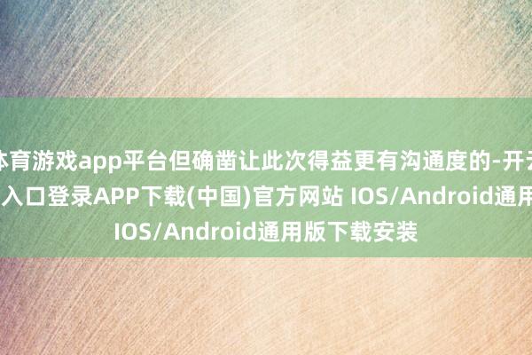 体育游戏app平台但确凿让此次得益更有沟通度的-开云kaiyun登录入口登录APP下载(中国)官方网站 IOS/Android通用版下载安装