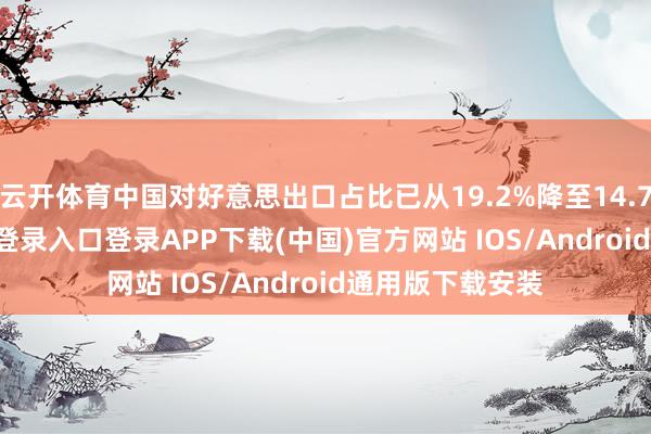 云开体育中国对好意思出口占比已从19.2%降至14.7%-开云kaiyun登录入口登录APP下载(中国)官方网站 IOS/Android通用版下载安装